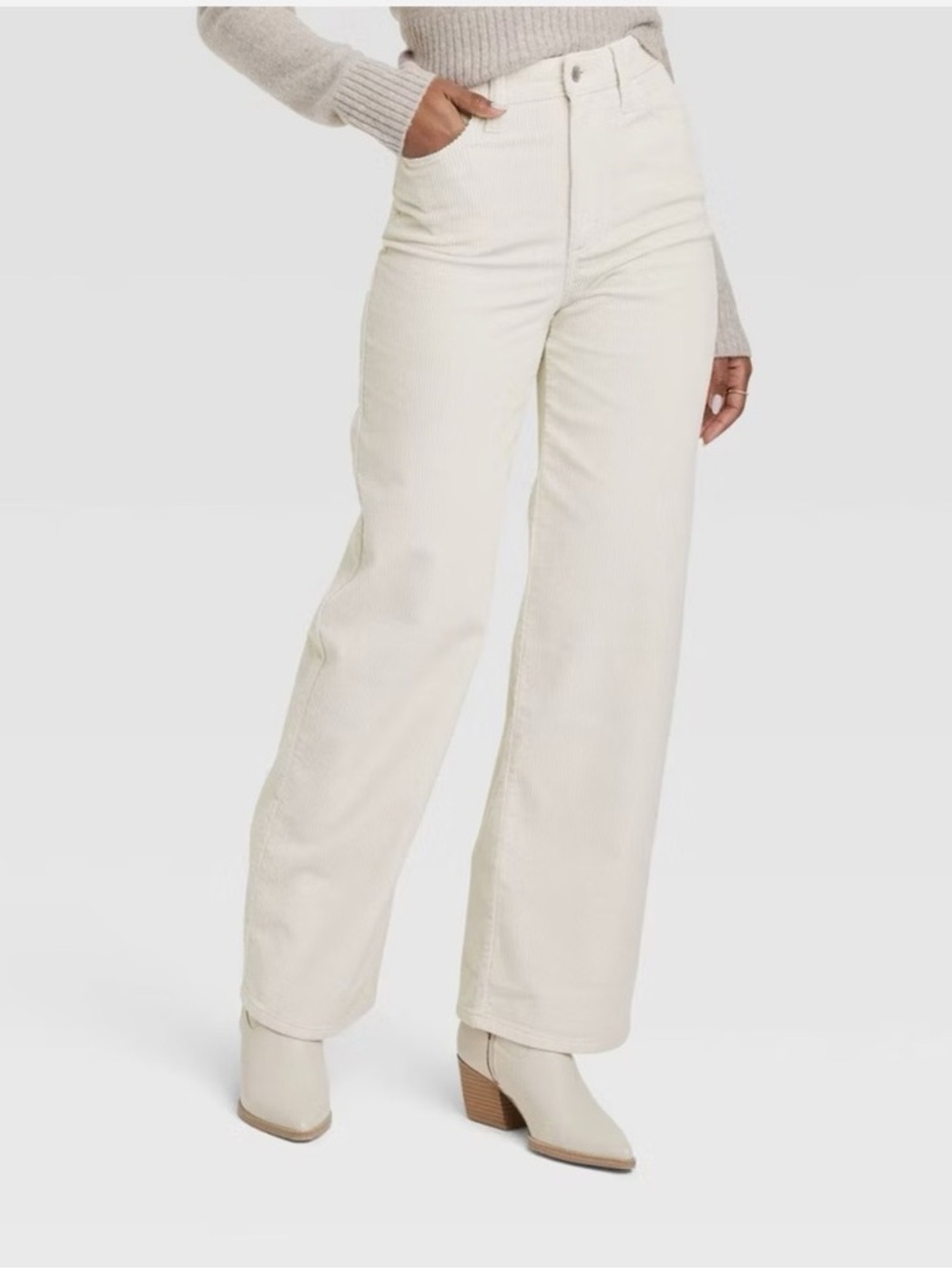 🤍 Universal Thread Corduroy Wide-Leg Pants | Cream | Size 0R | NWT